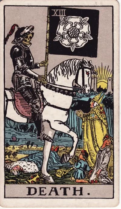 The Death tarot card (Rider–Waite–Smith, 1909)
